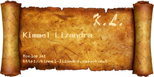 Kimmel Lizandra névjegykártya